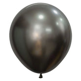 45cm Silk Midnight Grey Balloons